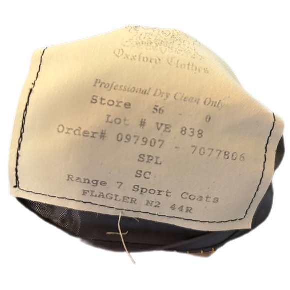 OXXFORD CLOTHES Blazer (44, Blue [Glen Check], Wool) - Picture 4 of 4